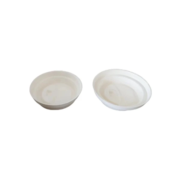 50 Count Coffee Cup Lids, Certified Compostable Disposable Bagasse Lids For 8oz, 12oz, 16oz Cups White