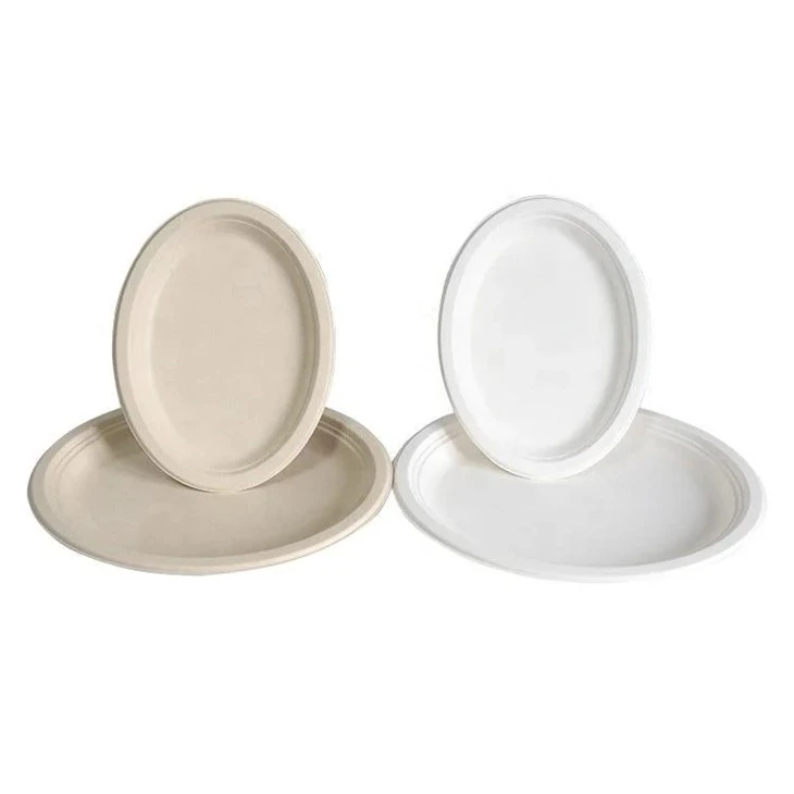 Wholesale 7/9 Inch Biodegradable Bagasse Sugarcane Plates high quality