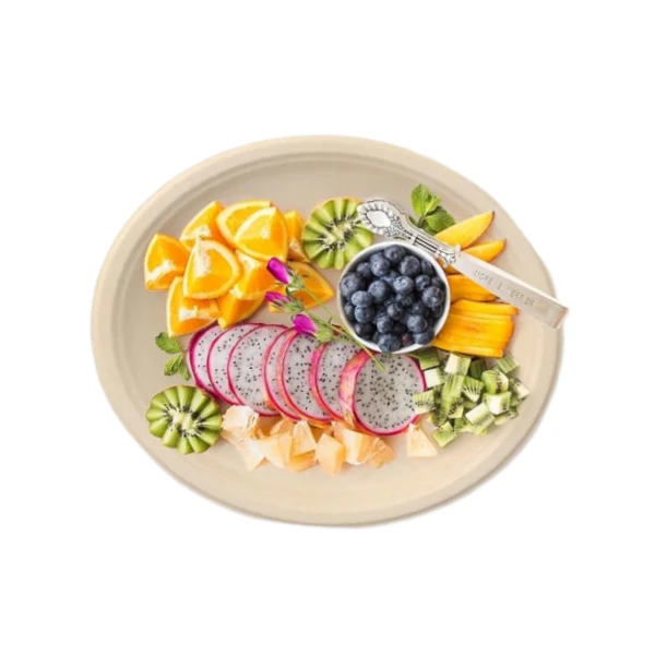 4 oval paper plates