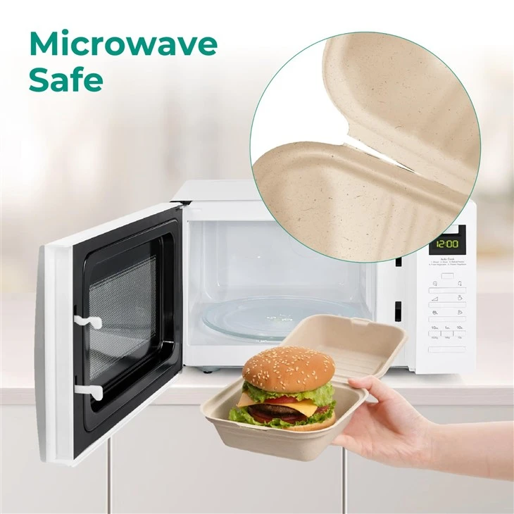 6-Inch Square Burger Box - Eco-Friendly, Biodegradable, Sturdy Packaging Solution For Burgers, Sandwiches, Snacks, And Takeout Orders, Ideal For Sustainable Food Service Businesses