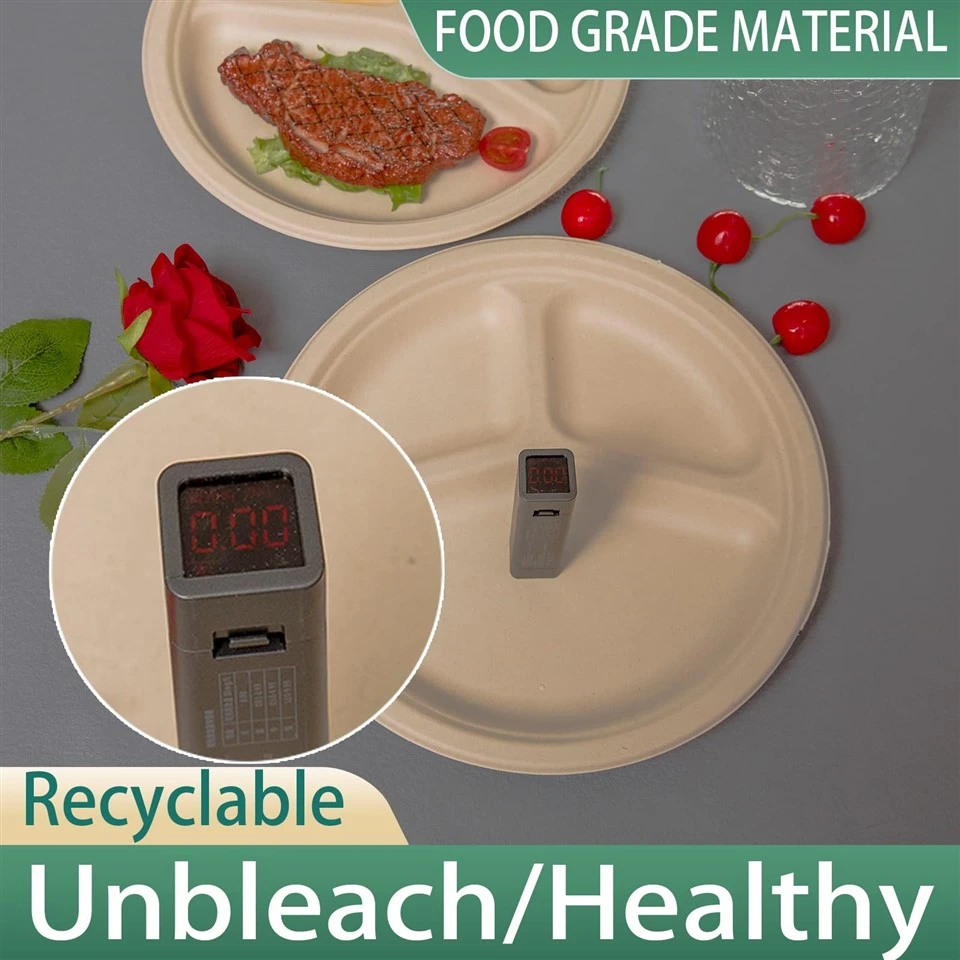 9-Inch 3-Compartment Round Plate
