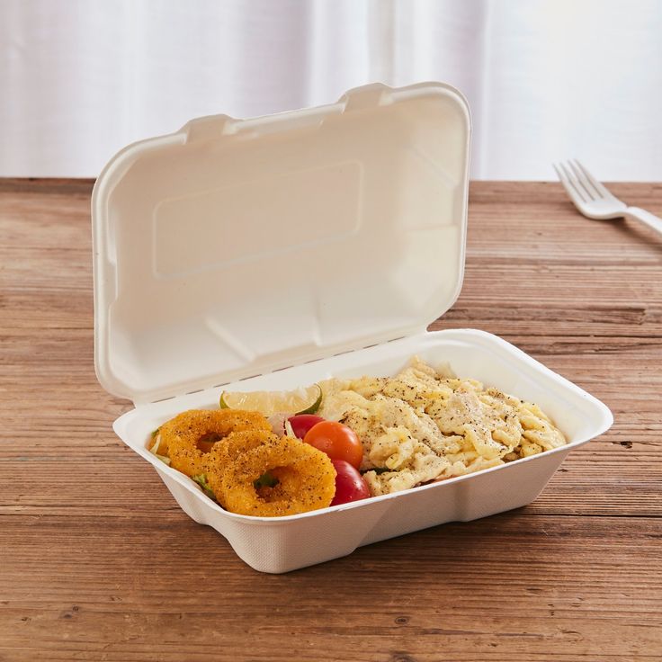 Eco-Friendly Bagasse Clamshell Boxes Sustainable Eco-Friendly Bagasse Clamshell Boxes Sustainable