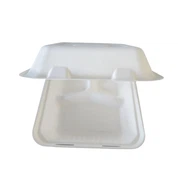 8X8 Inch 3 Compartment Heavy Duty To Go Boxes