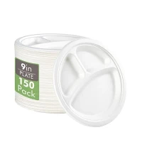 9-Inch Three-Section Round Dish